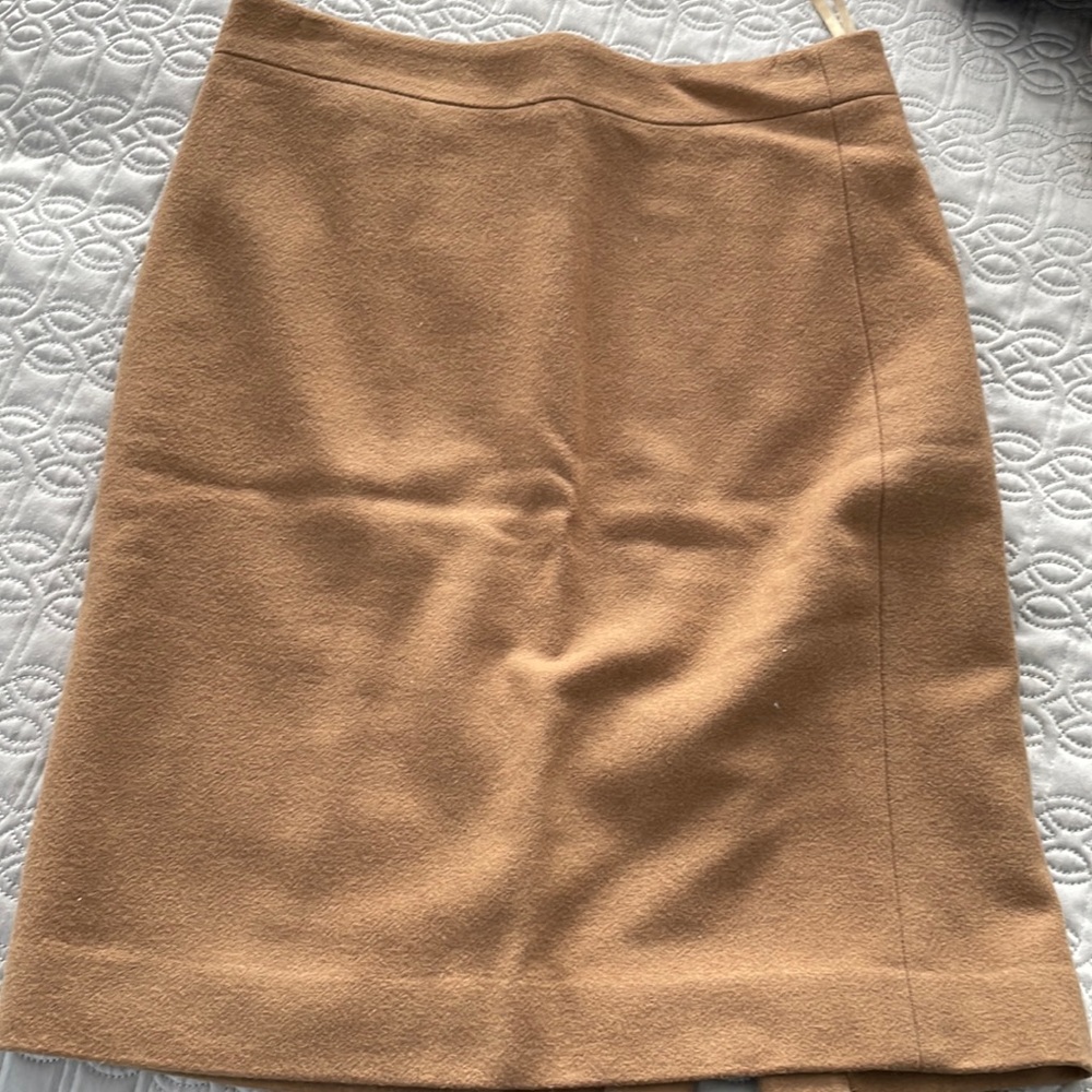 J. Crew pencil skirt camel wool size 0